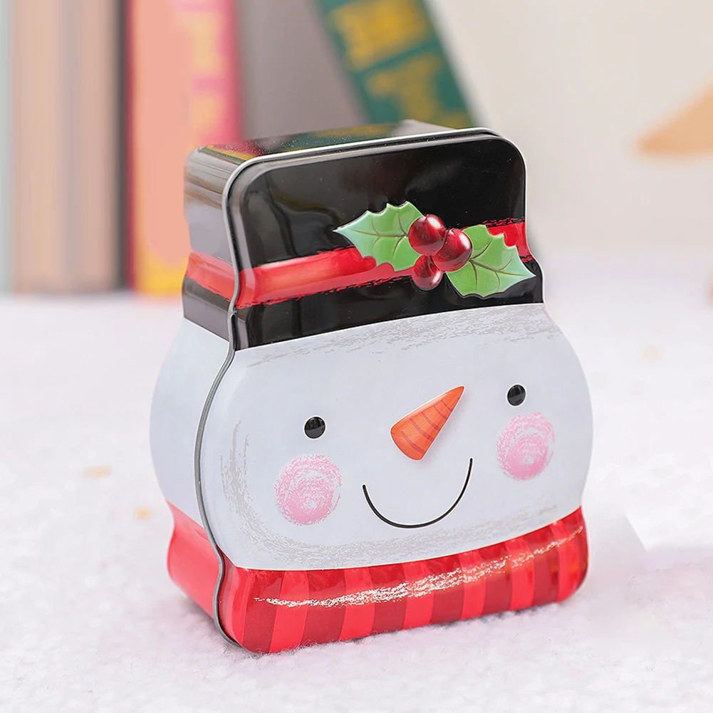 1 шт. рождественская железная коробка для конфет с крышкой бытовая Санта-Клаус