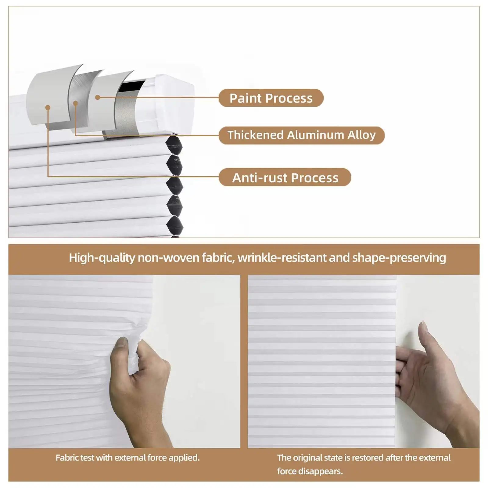BERISSA Window Blinds Blackout Cordless Cellular Shades Custom Size Honeycomb for | & Shutters