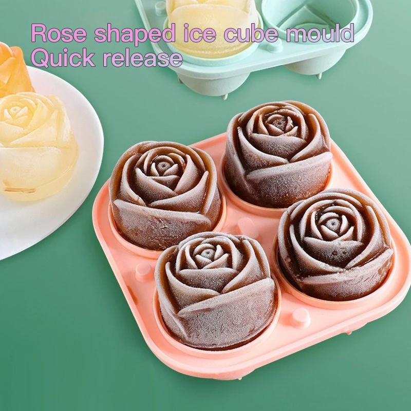 

Rose Ice Mold Frozen Lattice Whisky Grade Silica Gel Homemade Drink Accessories Box Cube Popsicle Mould Chocolate
