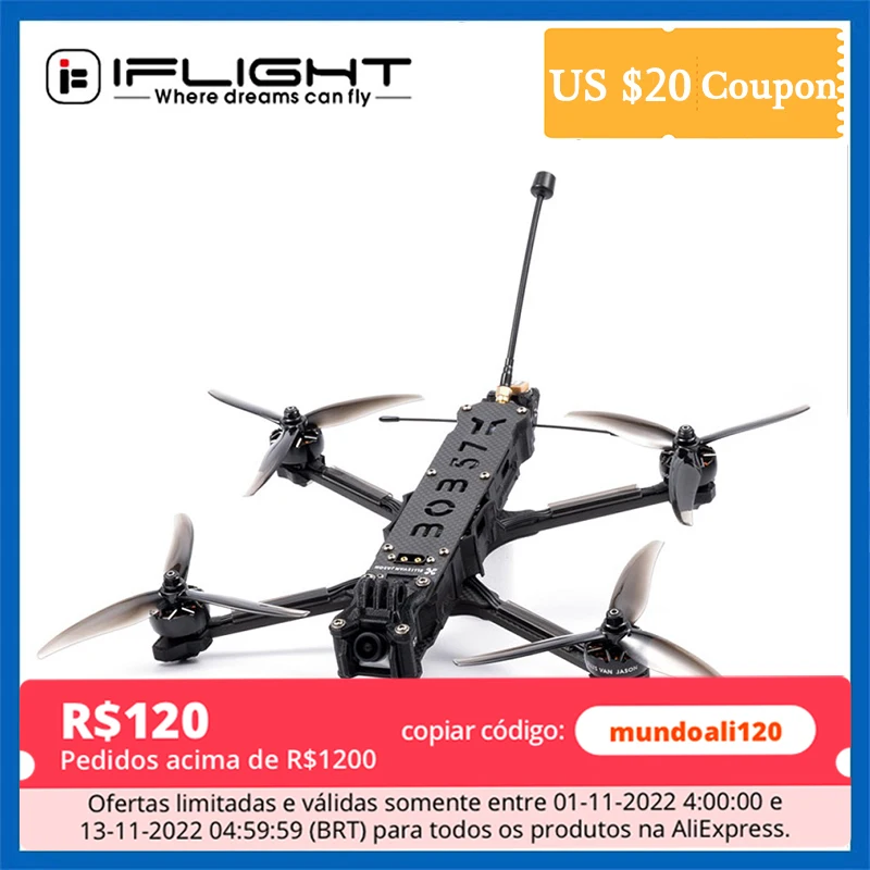

iFlight BOB57 Cinematic LR & Freestyle 6inch 6S BNF with Nebula Pro Vista HD System for FPV Drone