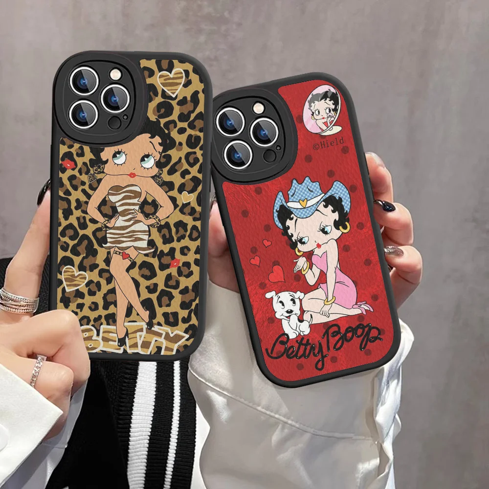 Painting B-Bettys Phone Case Hard Leather For IPhone 16 15 14 13 12 Mini 11 Pro Max Xs X Xr 7 8 Plus Fundas