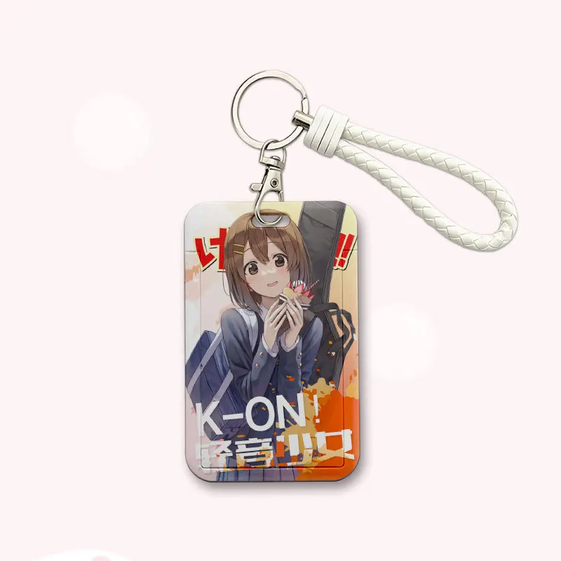 2023 New 110*70mm Japanese Anime K-ON Lanyard ID Card Badge Holder with Keychain Keyring Gift