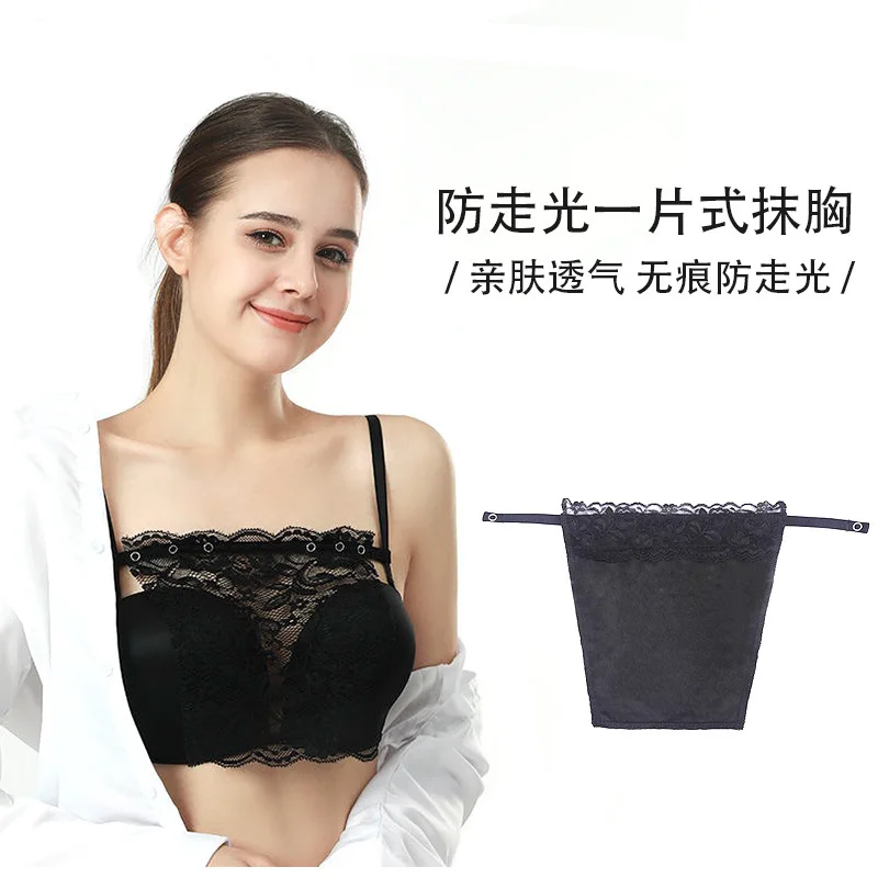 

Mode Vrouwen Strapless Camisoles Intimates Ondergoed Strapless Beha Top Gemakkelijk Lace Borst Wrap Lace Cover Doek