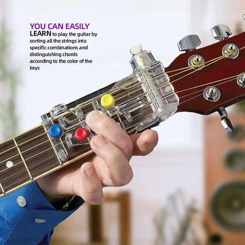 

Guitar Beginner One-Key Chord Assisted Learning Tools For Children Trainer Pain Prevention Classical Guitar Chord Practice Tool