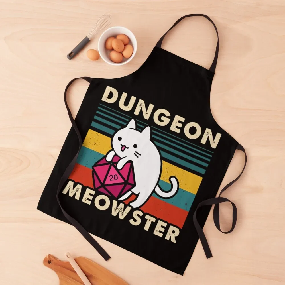 Забавный Настольный игровой Кот D20 Dungeon Meowster фартук для дома кухонные