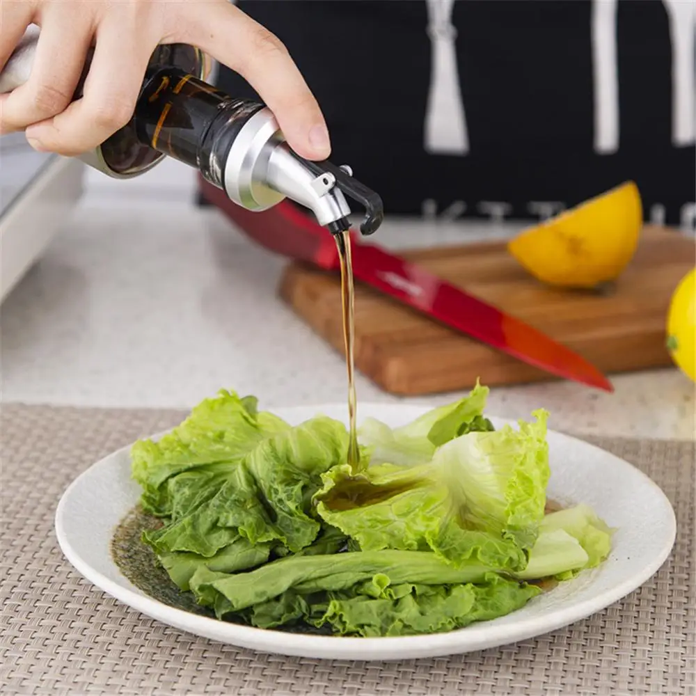 

Stainless Steel Oil Bottle Kitchen Tools Oil Dispenser Vinegar Oil Bottle Leakproof Seasoning Storage Bottle Easy Clean 1pcs