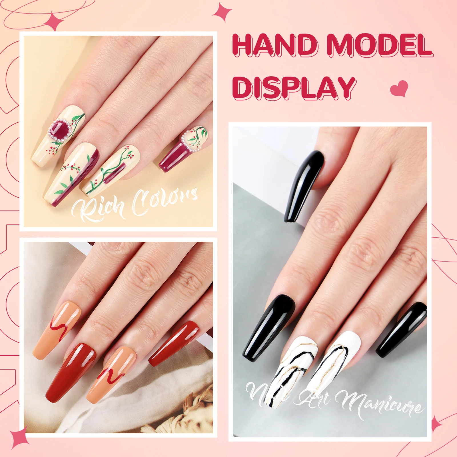 Набор Гель-лаков Для Ногтей Coscelia 10 Цветов С Базой И Верхним Покрытием