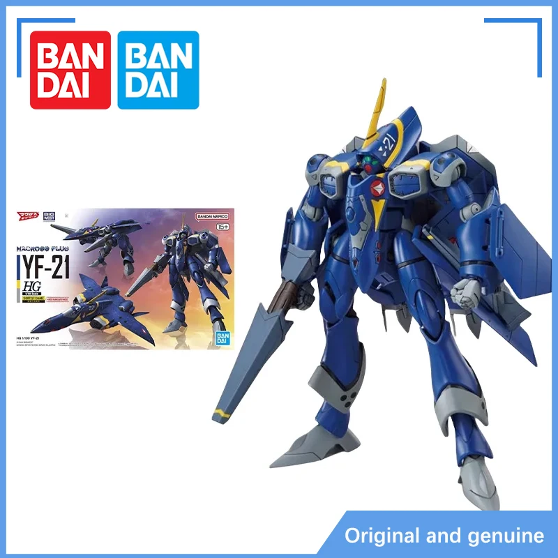 Bandai оригинальное аниме супер измерение крепость Macross HG YF-21 фигурка в сборе модель