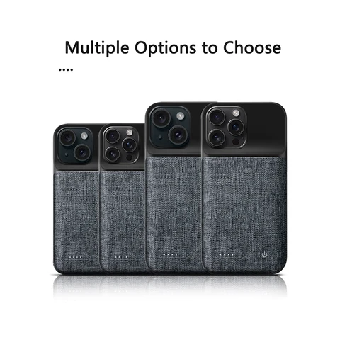 Чехол-зарядное устройство емкостью 6800 мАч для iPhone 11 12 13 14 15 Pro Max Plus XR XS Max 12 13 Mini Portable Power Bank Charging Case Cover