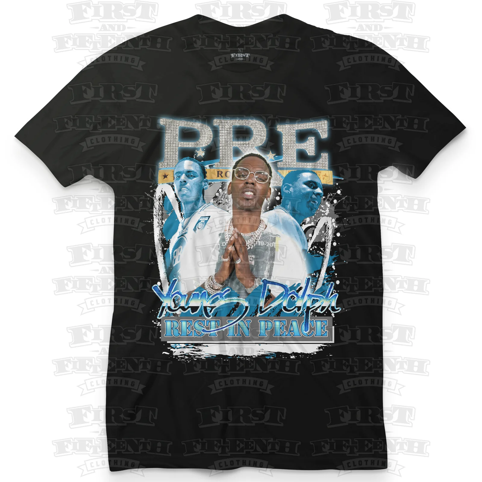 Футболка унисекс RIP Original Artwork 2021 Young Dolph Rest In Peace