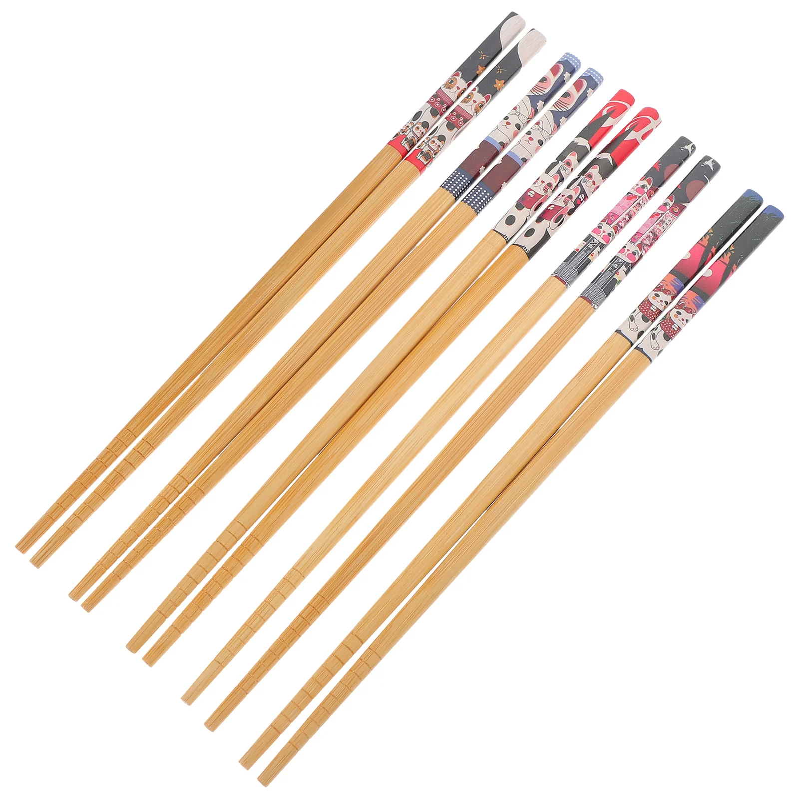 

5 Pairs Decorative Food Chopsticks Multi-function Dinner Chopsticks Home Ramen Chopsticks