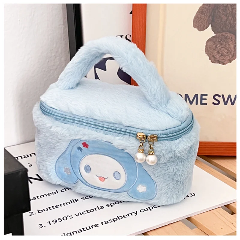 

Мультяшная Sanrio Cinnamoroll плюшевая маленькая квадратная сумка Kawaii Kuromi Милая косметичка для девочек розовая сумка для хранения My Melody