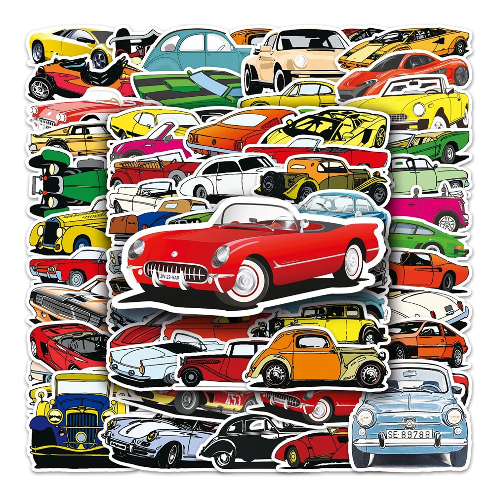 

10/30/50PCS New DIY Car Cartoon Personality Creative Table Water Cup Mobile Phone Chair Decoration Waterproof Sticker Wholesale