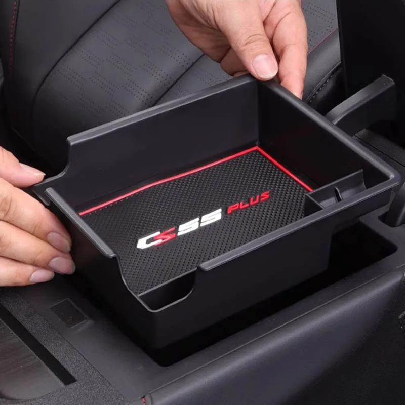 

Черный Автомобильный центральный подлокотник из АБС-пластика/флокирующий ящик для хранения для Changan CS55 Plus 2022 2023 2024 1 шт.