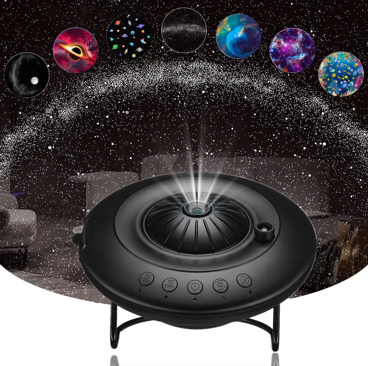 Star Planetarium Projector 6 in 1 Galaxy Projector Night Lights 360° Adjustable Projector for Kids Bedroom Ceiling Home Theater