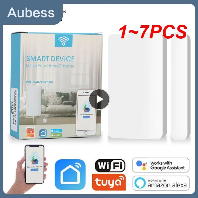 

Датчик контактов Tuya Smart ZigBee для дверей и окон, Беспроводной сенсор для обнаружения открывания и закрытия дверей, с дистанционным управлением через приложение, 1 ~ 7 шт.