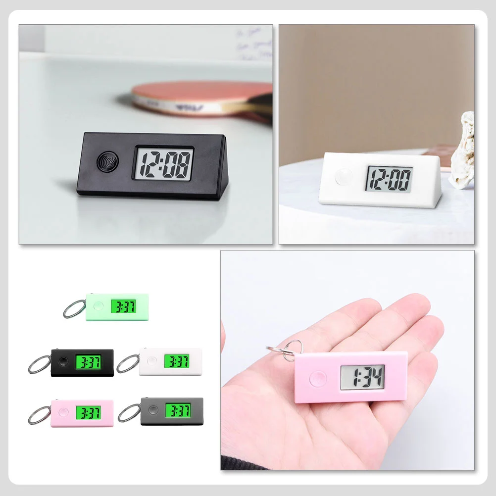 5 шт. бесшумные цифровые часы брелок подвесные студенческий кулон карманный