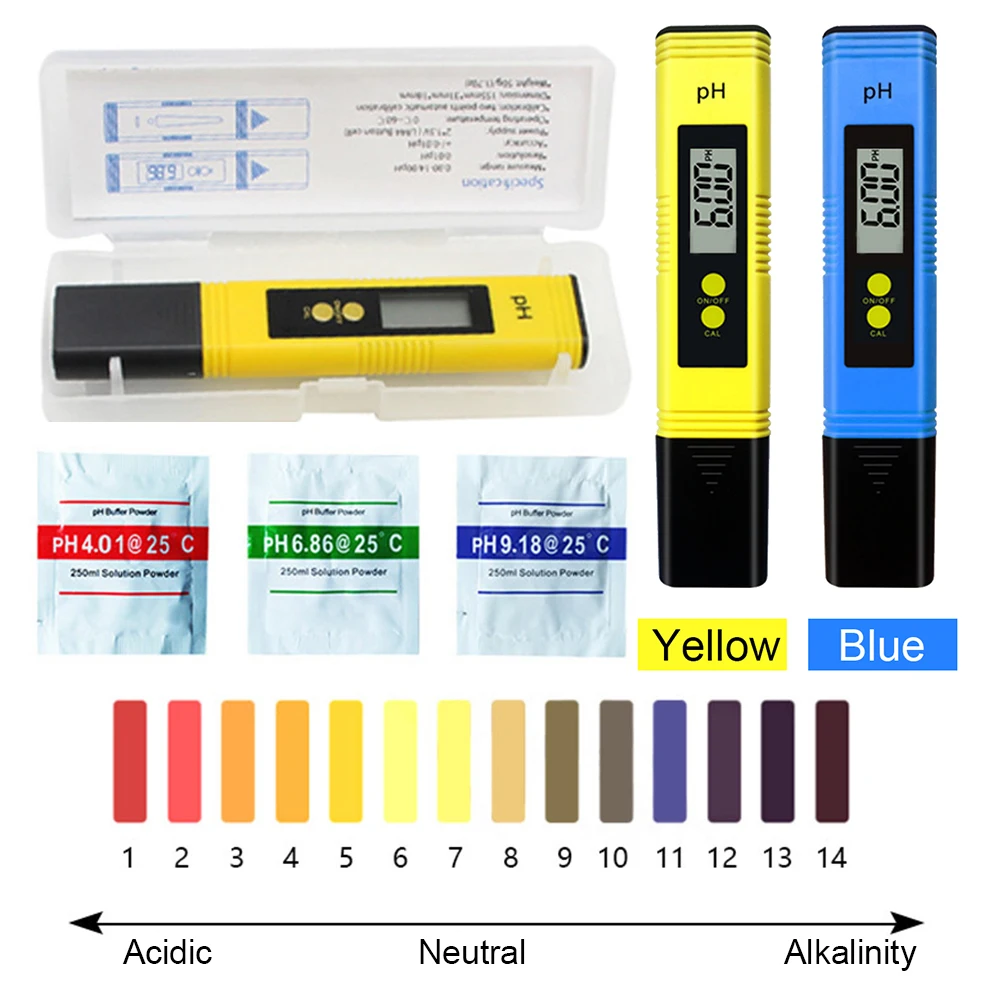 

Portable Digital PH-02 High Precision Acidity Measuring Meter Pen 0.01 pH Tester Pool Aquarium Water Quality Detector Tools