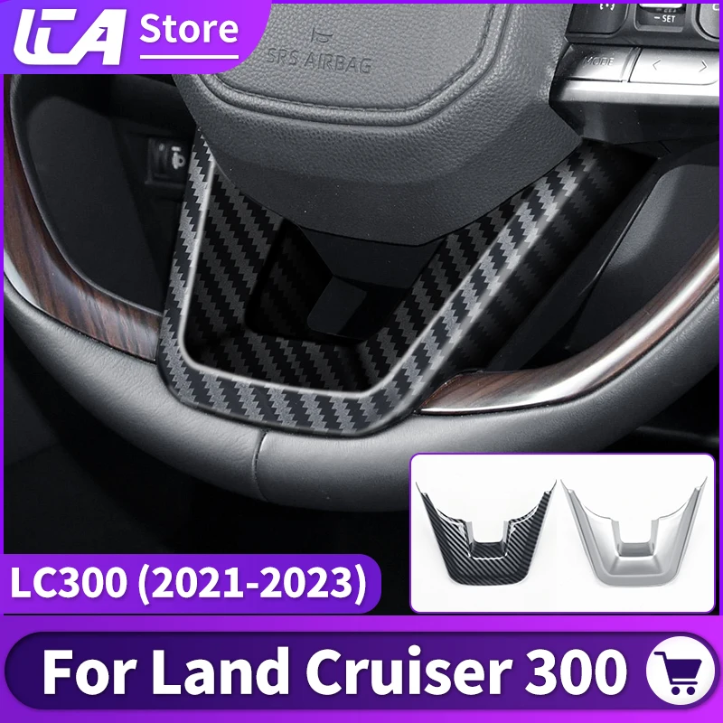 

For Toyota Land Cruiser 300 2021 2022 2023 Steering Wheel Decorative paster LC300 J300 Interior Accessories Tuning Modification