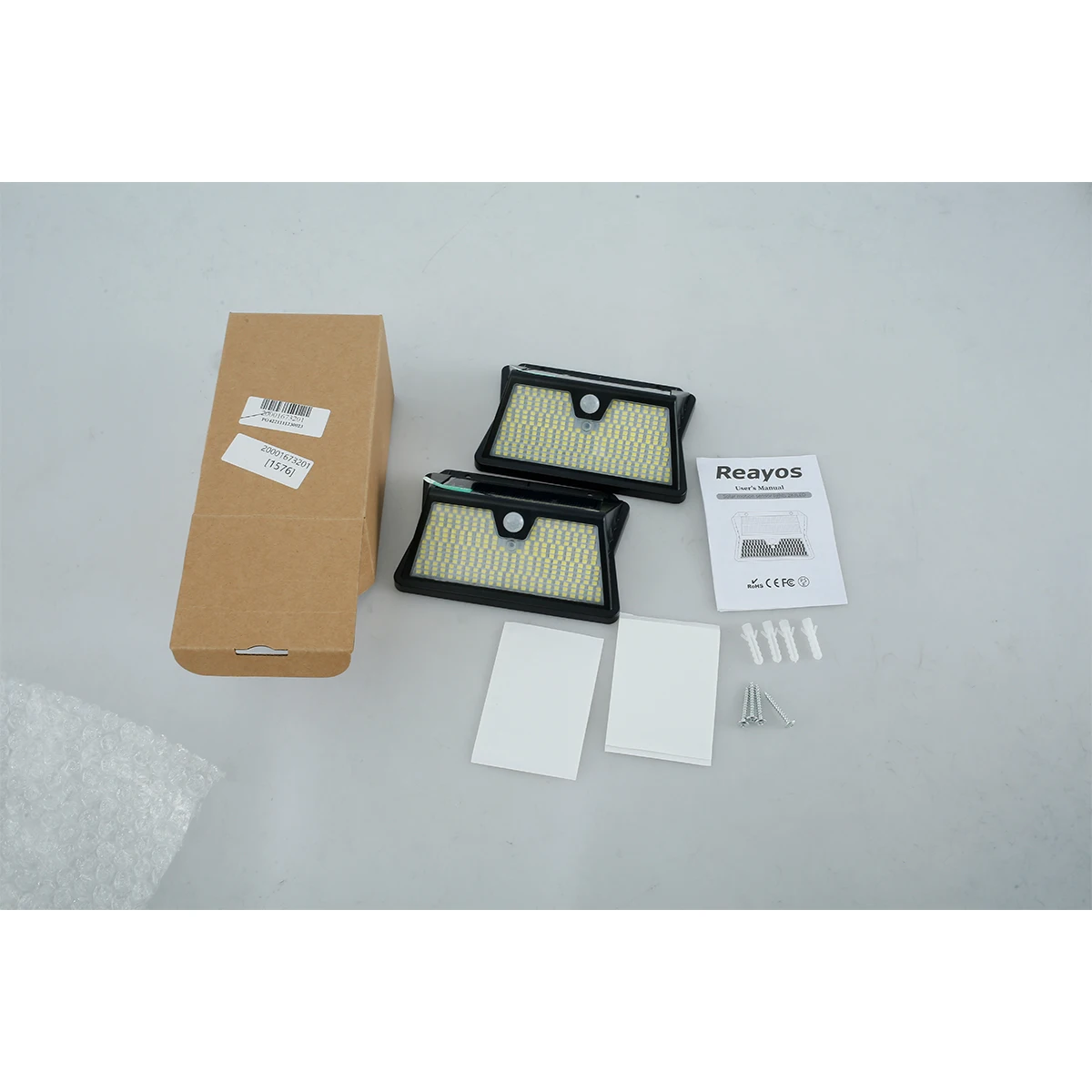 

Уличный светильник на солнечной батарее, 2 шт., 283 светодиодов, датчик движения, IP65, водонепроницаемый настенный светильник на солнечной бата...