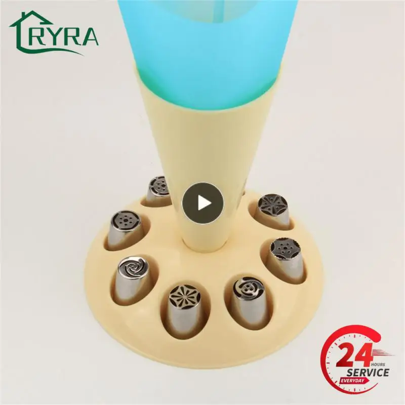 

Cream Decorative Bag Nozzle Flower Beak Mounting Nozzle Placer Display Rack Baking Tool Cake Rack