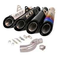 51mm motorycle exhaust pipes baffle muffler tip middle link tube with db killer stainless steel slip on for honda ctx 700 800