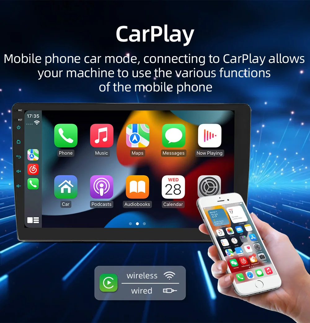 Фото Автомагнитола BQCC 10 дюймов Android с IPS сенсорным экраном, CarPlay, 4G, Wi-Fi, GPS-навигацией и функцией DSP для Hyundai Ix35 (Tucson) 2004-2015 №4