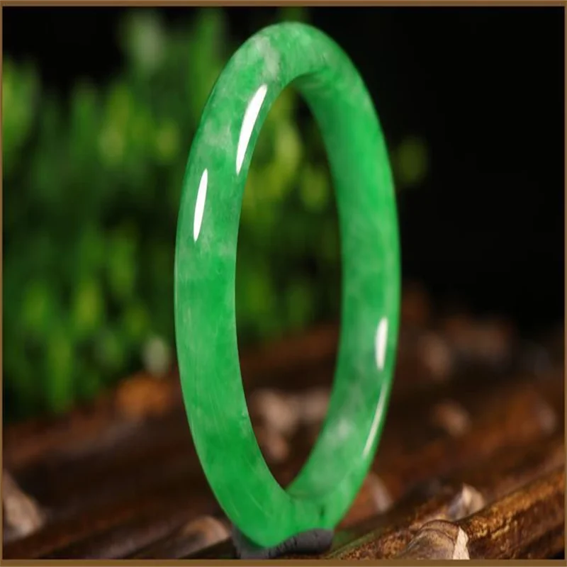 

Hot selling natural hand-carve Emerald Green jade Bangle 54-64mm Bracelet fashion Men Women Luck Gifts Amulet for