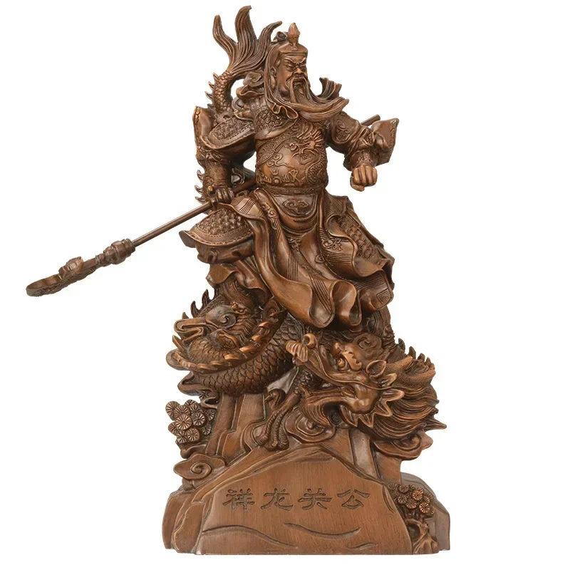 Статуя большого размера Xianglong Guan Gong искусственная смола Бог богатства Гуань Юй