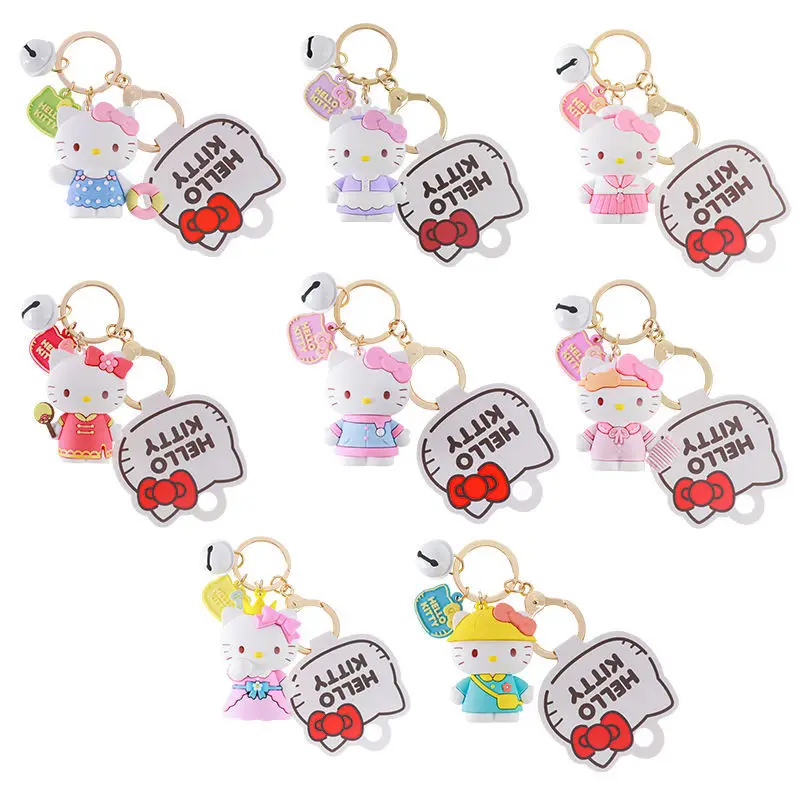 

Cartoon Animation Hello Kitty Cartoon Young Girl Cute Schoolbag Pendant Keychain Car Key Pendant