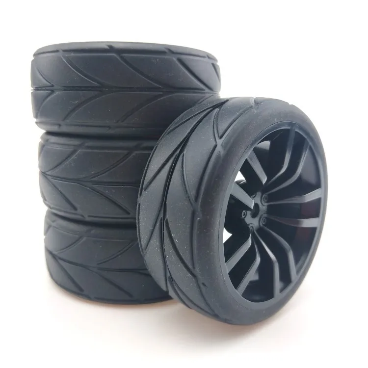 

4 шт. RC 6030-6081 резиновые шины и пластиковые колеса для HSP HPI 1:10 гоночных автомобилей