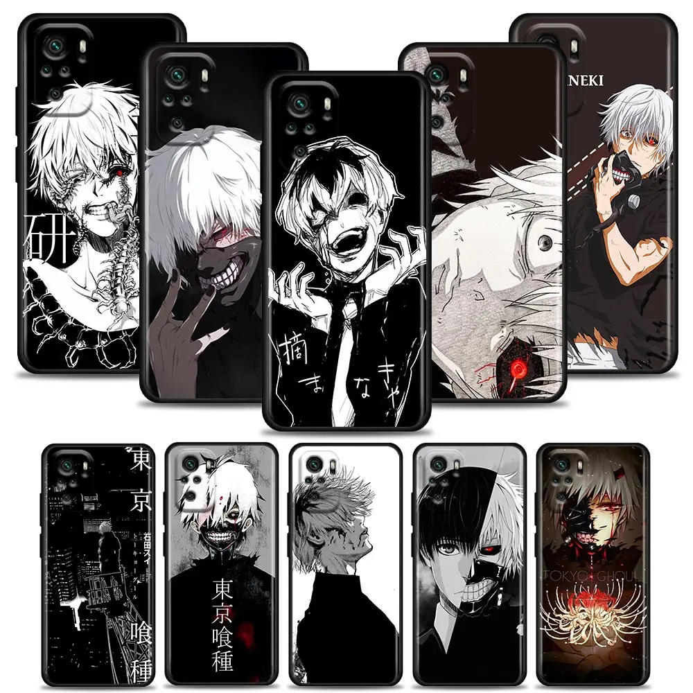 

Phone Case for Redmi 10 9 9A 9C 9i Case K20 K30 K40 Plus Note 10 11 Pro Soft Silicone Cover Tokyo Ghoul Kaneki Ken Anime