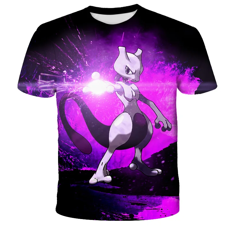 

Pokemon- T Shirt Cartoon Baby Kids Boys Girls Children Short Sleeves Summer Clothing Pikachu Cartoon Print Pikachu Tee Children