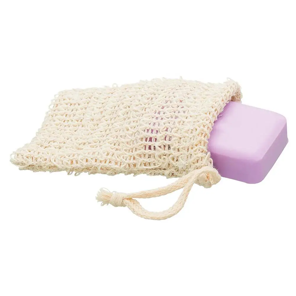 

1PC Fashion Nice Natural Ramie Shower Exfoliator Sponge Pouch Net Comfortable Bubble Blister Mesh Soap Saver Foaming Bag