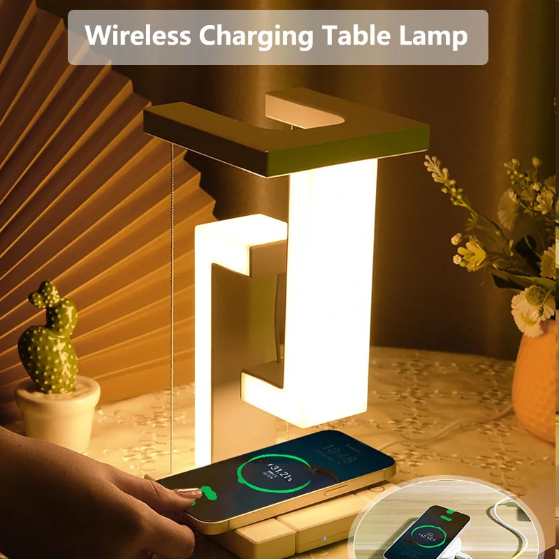 

Wireless Charging Table Lamp Smartphone Suspension Desk Lamp For Home Romantic Decoration Gift Eye Protection LED Night Lights