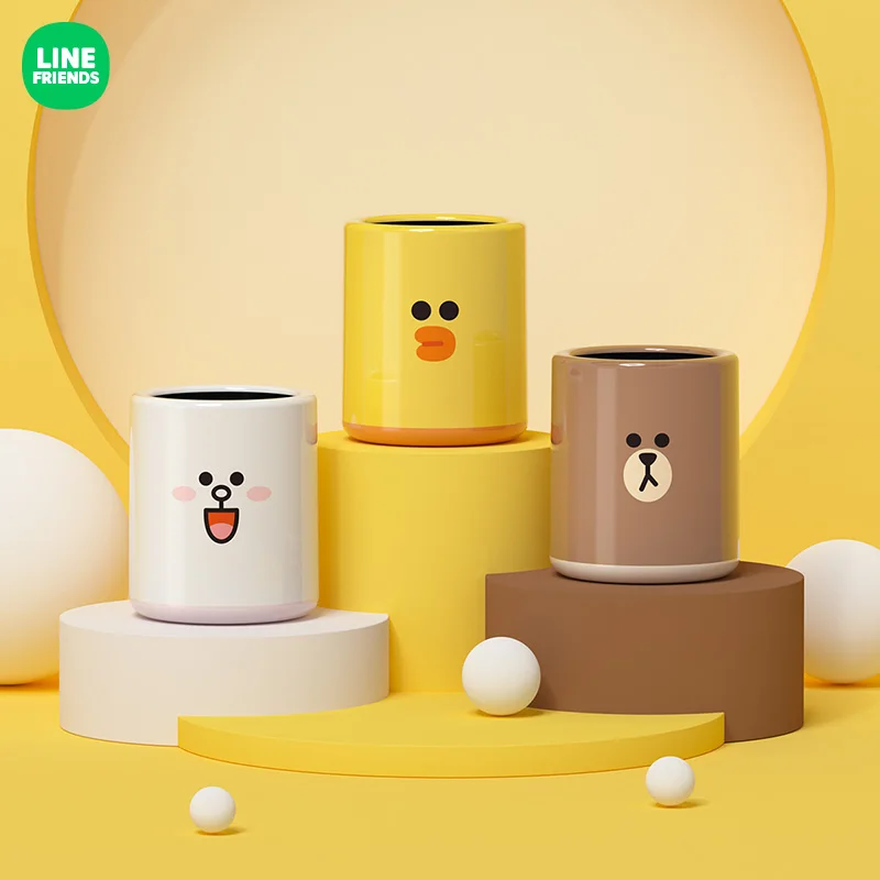 

LINE FRIENDS Kawaii Brown Sally Cony Large Capacity Living Room Trash Can Anime Peripherals Girl Heart Cute Bedroom Trash Can