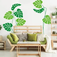 8pcs tropical leaves wall sticker bedroom living room safari palm tree leaf jungle forest wall decal playroom kids room vinyl