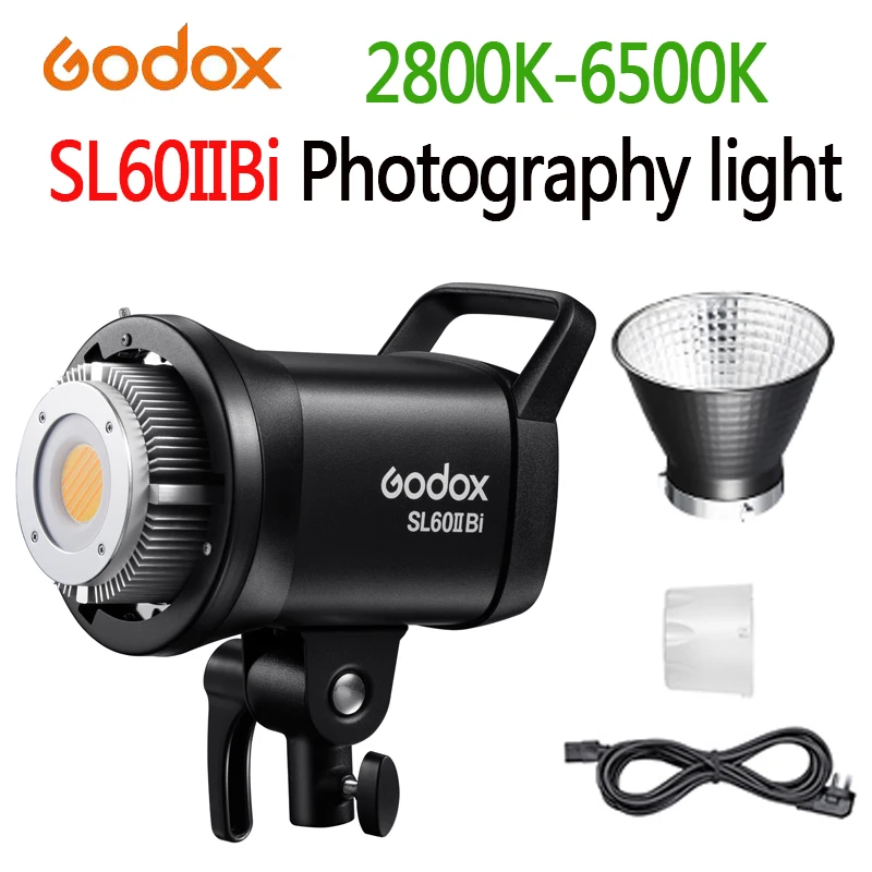 

Godox SL60Ⅱ LED Video Light 2800K-6500K Bluetooth Remote Control Light Bowens Mount for Studio Video Recording Live broadcast