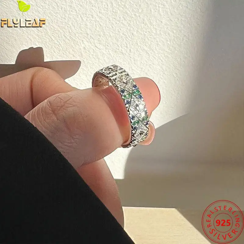 

cubic Zirconia Angel Eye 100% 925 Sterling Silver Open Rings For Women Fashion Jewelry Party Gifts Luxury Designer