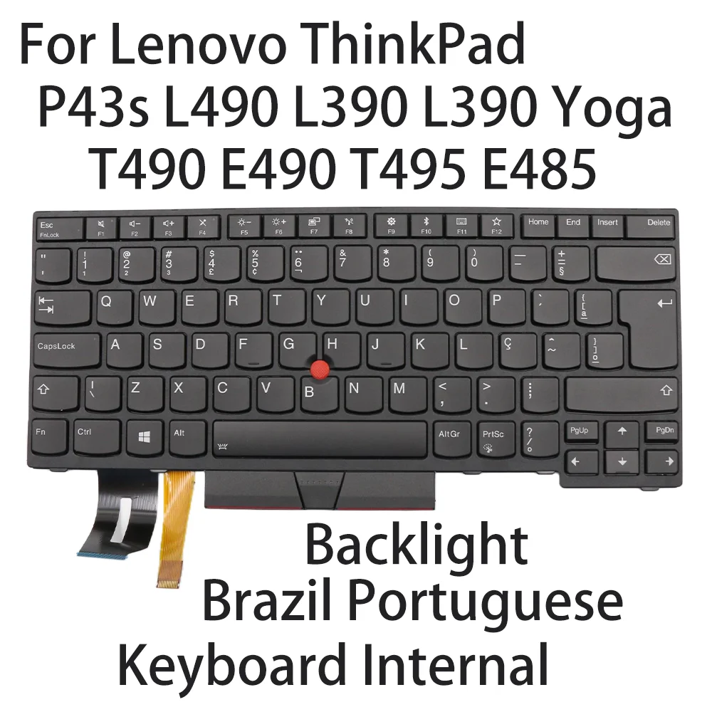 Новинка для Lenovo ThinkPad T490 E490 T495 E485 P43s L490L390 L390 клавиатура йоги бразильская
