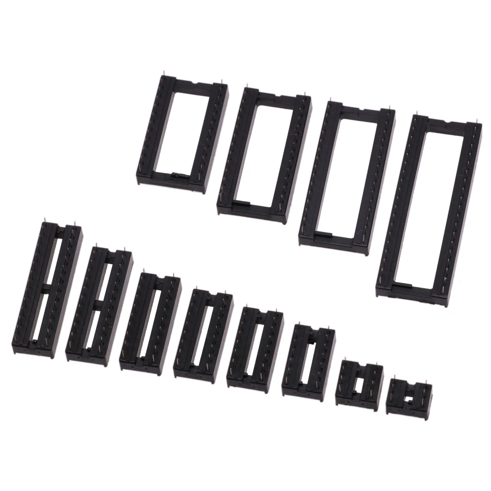 10 шт. ИС розетки 2 54 мм DIP6 DIP8 DIP14 DIP16 DIP18 DIP20 DIP28 DIP40 контакты разъем DIP-розетка 6 8 14 16 18 20