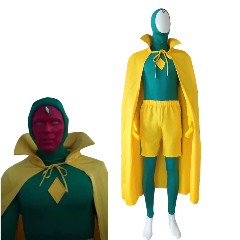

Wanda Vision Cosplay Costume Wanda Vision Jumpsuit Cloak Outfits Halloween Carnival Suit for Men Halloween Party Costumes