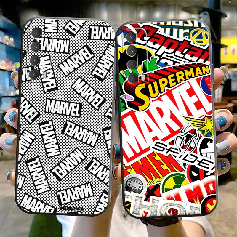 

Чехол для телефона с логотипом комиксов Marvel для Huawei P Smart Z P20 P30 Honor 8X 9 9A 9X 10 10 Lite, черный чехол, мягкий силиконовый чехол