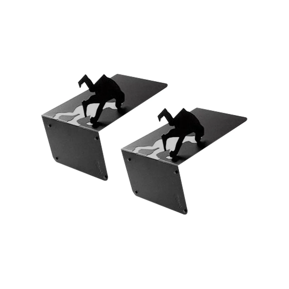 

1 Set Iron Bookend Creative Book Storage Bookend Book Stopper For Shelves