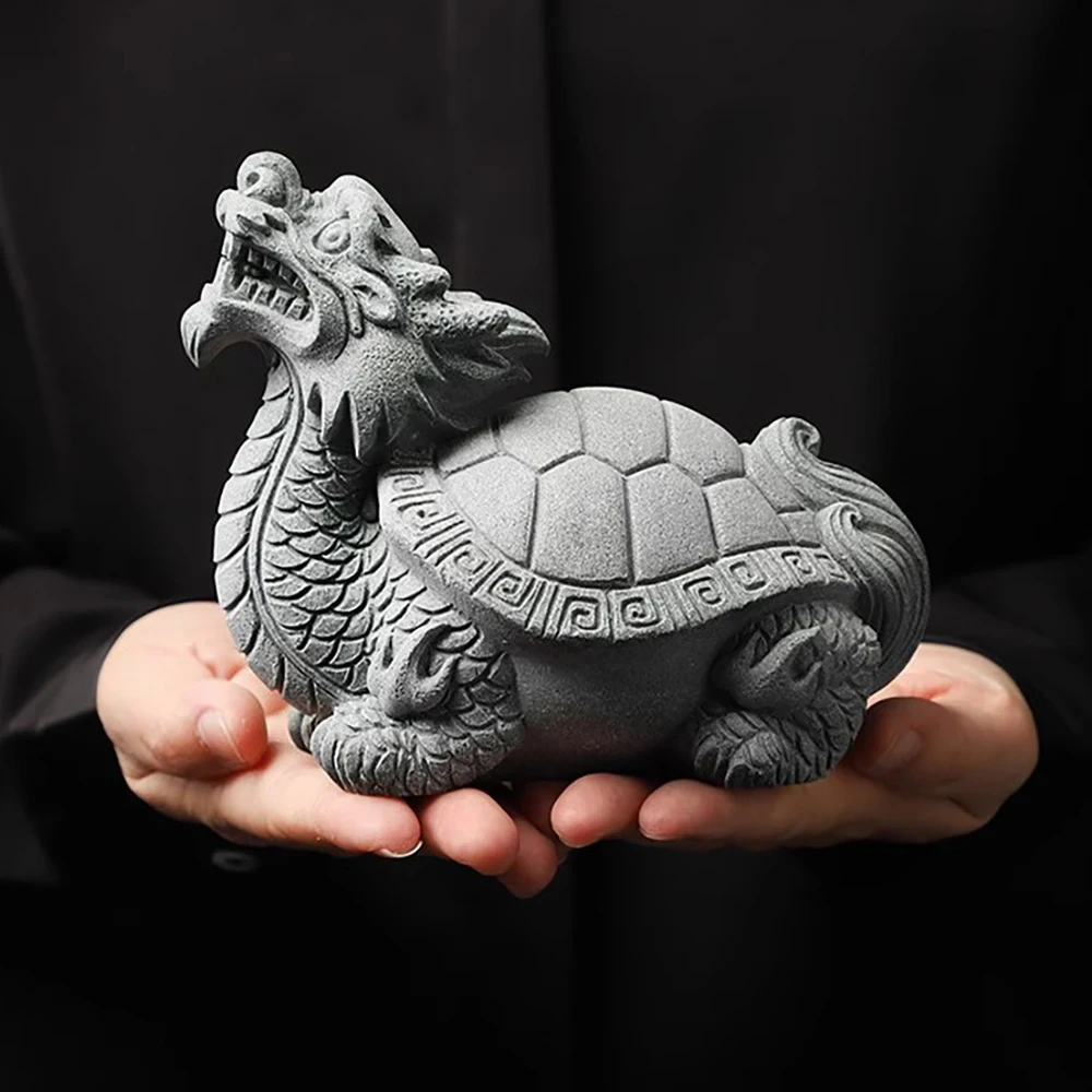 Силиконовая форма для цементной черепахи-дракона базальтовой черепахи