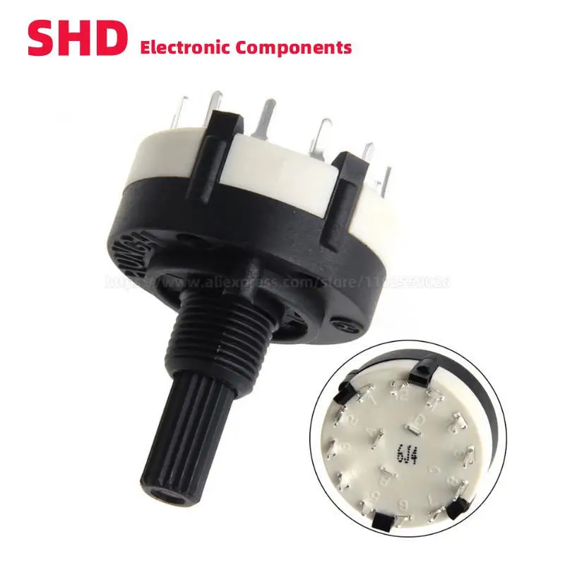 5 шт., пластиковые 4-полюсные 3-позиционные фонарики, 2 дюйма, 6 позиций, 1 дюйм, 12 позиций, Длина ручки, 21 мм, переключатель полосы оси