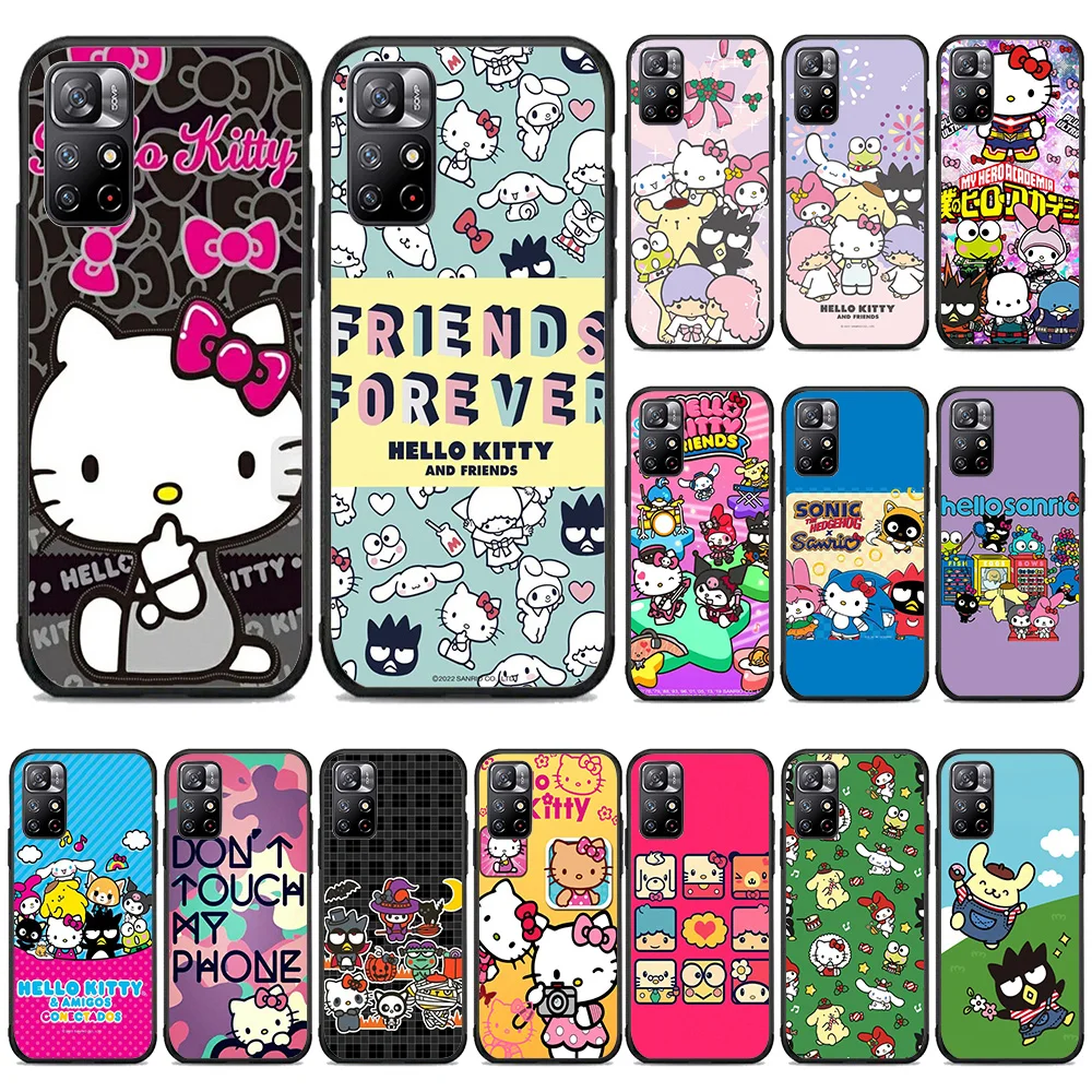 Черный чехол B-43 Sanrio Family для Realme C3 C21 C12 9i C21Y C25Y C15 C25S 8i C20A C25 C2S C20 C2 8 Pro Plus 5G