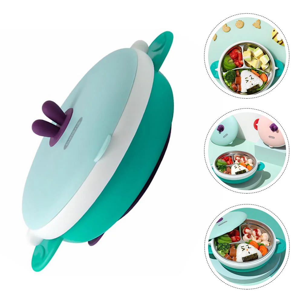 

Plate Suction Set Toddlerdinnerware Tableware Dinner Dish Childmat Siliconestainless Steel Bowl