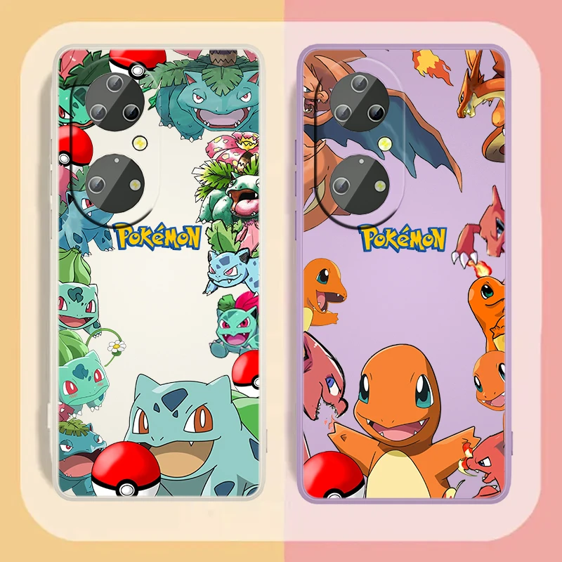 

jenny turtle little fire dragon For Huawei P50 P40 P30 P20 P Smart Pro Lite Z E 2017 5G Liquid Rope Phone Case Capa Cover