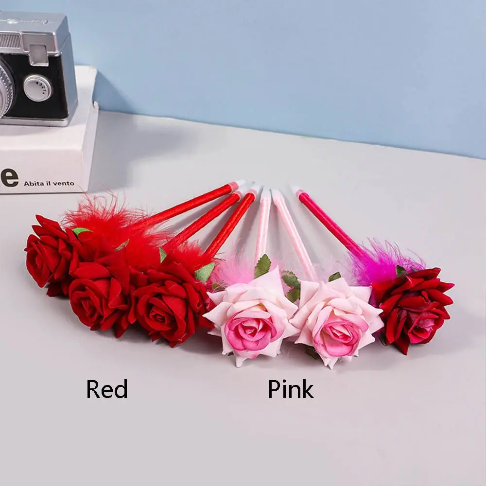 Шариковые ручки с цветами розы имитация растений подарок на день Святого